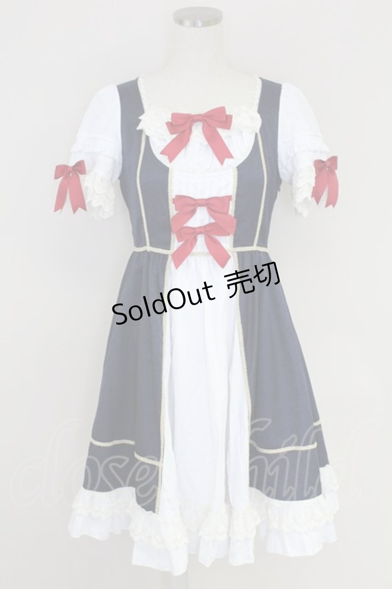 画像1: To Alice / 白雪姫ワンピース S ネイビー T-25-07-22-010-LO-OP-SA-ZT381 (1)