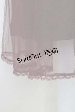 画像4: axes femme POETIQUE / チュールデザインワンピース M ボルドー T-25-07-22-011-AX-OP-SA-ZT381