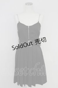 Jamie エーエヌケー / チェーンプリーツワンピース M ブラック T-25-07-22-012-LO-OP-SA-ZT