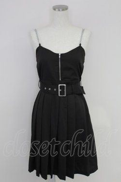 画像1: Jamie エーエヌケー / チェーンプリーツワンピース M ブラック T-25-07-22-012-LO-OP-SA-ZT