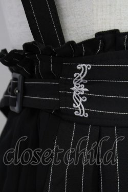 画像4: axes femme POETIQUE / ストライプサス付きスカート M ブラック T-25-07-22-016-AX-SK-SA-ZT