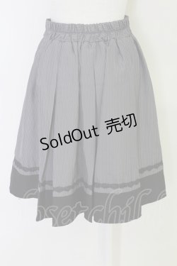 画像2: axes femme / ビット付きバイカラーストライプスカート M グレー T-25-07-22-017-AX-SK-SA-ZT