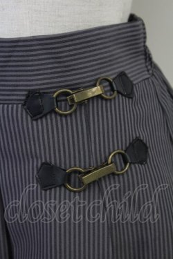 画像3: axes femme / ビット付きバイカラーストライプスカート M グレー T-25-07-22-017-AX-SK-SA-ZT