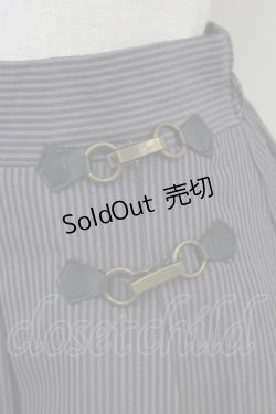 画像3: axes femme / ビット付きバイカラーストライプスカート M グレー T-25-07-22-017-AX-SK-SA-ZT