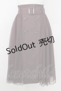 axes femme / トレンチ風チュールスカート M ワイン T-25-07-22-018-AX-SK-SA-ZT097