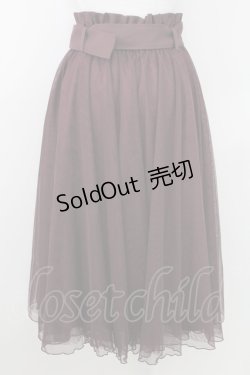 画像2: axes femme / トレンチ風チュールスカート M ワイン T-25-07-22-018-AX-SK-SA-ZT097