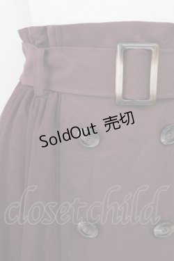 画像3: axes femme / トレンチ風チュールスカート M ワイン T-25-07-22-018-AX-SK-SA-ZT097