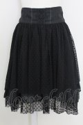 axes femme POETIQUE / チュール重ねスカート M ブラック T-25-07-22-019-AX-SK-SA-ZT