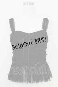 an another angelus / レースアップチュールビスチェ  黒 T-25-07-24-023-CA-TO-SA-ZI