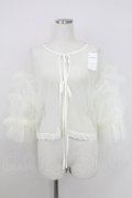 axes femme / フリルチュールトップス  アイボリー T-25-07-24-003-AX-TO-SA-ZI