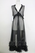 axes femme / レイヤード用チュールワンピース  黒 T-25-07-24-025-AX-OP-SA-ZT