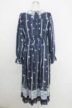 画像2: axes femme / red Labelロングワンピ M ネイビー T-25-07-24-027-AX-OP-SA-ZT