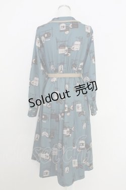 画像2: F i.n.t / 配色使いパサージュ柄ワンピース  グリーン T-25-07-24-029-CA-OP-SA-ZI