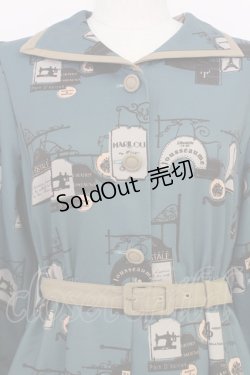 画像3: F i.n.t / 配色使いパサージュ柄ワンピース  グリーン T-25-07-24-029-CA-OP-SA-ZI