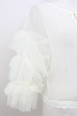 画像4: axes femme / フリルチュールトップス  アイボリー T-25-07-24-003-AX-TO-SA-ZT