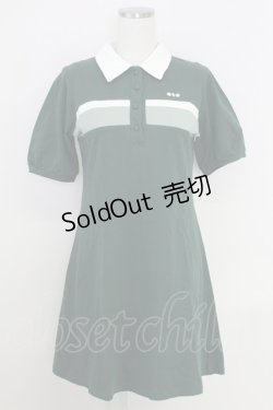 画像1: Fi.n.t / ラガーポロミニワンピース  グリーン T-25-07-24-030-CA-OP-SA-ZI
