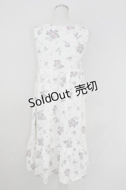画像2: axes femme / ローズブーケプリントノースリーブワンピース  アイボリーＸピンク T-25-07-24-033-AX-OP-SA-ZI