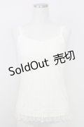 axes femme / レースキャミソール  アイボリー T-25-07-24-004-AX-TO-SA-ZI