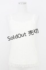 axes femme / レースキャミソール  アイボリー T-25-07-24-004-AX-TO-SA-ZI