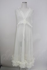 axes femme / レイヤード用チュールワンピース  オフホワイト T-25-07-24-036-AX-OP-SA-ZI