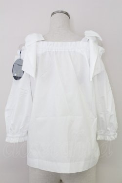 画像2: an another angelus / ビッグリボンオフショルブラウス  白 T-25-07-24-001-CA-BL-SA-ZT
