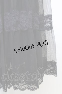 画像4: an another angelus / レース切替チュールティアードスカート  黒 T-25-07-24-041-CA-SK-SA-ZI