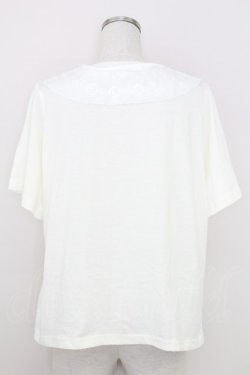 画像2: axes femme / 襟付クリームソーダ柄Tシャツ  アイボリーＸ白 T-25-07-24-005-AX-TS-SA-ZT