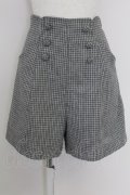 Fi.n.t / チェックハイウエストショートパンツ  グレー T-25-07-24-044-CA-PA-SA-ZT