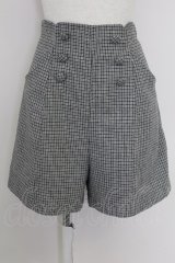 Fi.n.t / チェックハイウエストショートパンツ  グレー T-25-07-24-044-CA-PA-SA-ZT