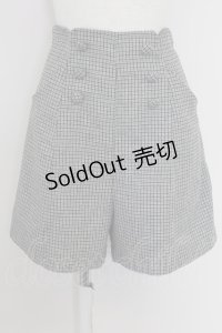 Fi.n.t / チェックハイウエストショートパンツ  グレー T-25-07-24-044-CA-PA-SA-ZI