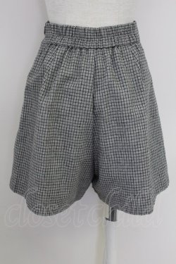 画像2: Fi.n.t / チェックハイウエストショートパンツ  グレー T-25-07-24-044-CA-PA-SA-ZT