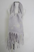 axes femme / 雪の結晶刺繍ストール  グレー T-25-07-24-048-AX-ZA-SA-ZT