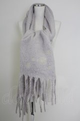 axes femme / 雪の結晶刺繍ストール  グレー T-25-07-24-048-AX-ZA-SA-ZI