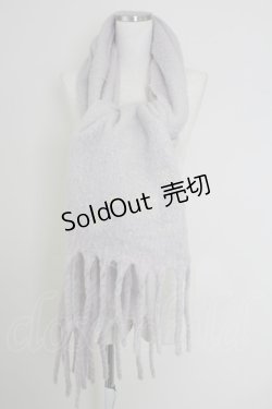 画像1: axes femme / 雪の結晶刺繍ストール  グレー T-25-07-24-048-AX-ZA-SA-ZI