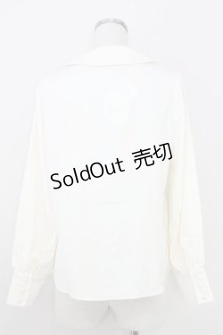 画像2: an another angelus / カリグラフィーローズ刺繍衿ブラウス  オフホワイト T-25-07-24-006-CA-BL-SA-ZI