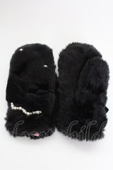 Angelic Pretty / ドラマティックファーミトン  黒Ｘ白 T-25-07-24-050-AP-ZA-SA-ZI