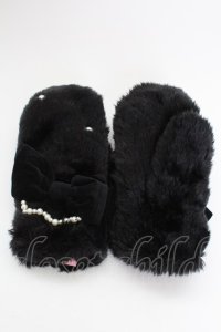 Angelic Pretty / ドラマティックファーミトン  黒Ｘ白 T-25-07-24-050-AP-ZA-SA-ZI