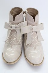 axes femme kawaii / ローズヒールショートブーツ M アイボリー T-25-07-24-052-AX-SH-SA-ZT