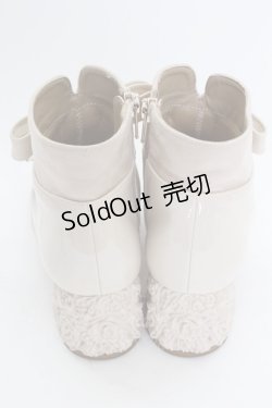 画像2: axes femme kawaii / ローズヒールショートブーツ M アイボリー T-25-07-24-052-AX-SH-SA-ZI