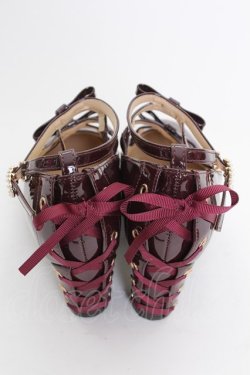 画像2: axes femme POETIQUE / レースアップパンプス M ボルドー T-25-07-24-053-AX-SH-SA-ZT
