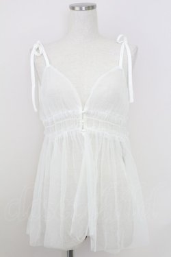 画像1: axes femme / 前後2wayチュールビスチェ  白 T-25-07-24-002-AX-TO-SA-ZT