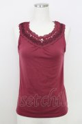 axes femme / パールレースタンク  ボルドー T-25-07-24-014-AX-TO-SA-ZI