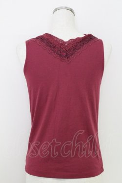 画像2: axes femme / パールレースタンク  ボルドー T-25-07-24-014-AX-TO-SA-ZT