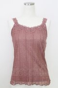 axes femme / レースキャミソール  ボルドー T-25-07-24-015-AX-TO-SA-ZI