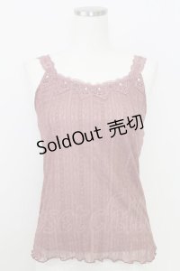 axes femme / レースキャミソール  ボルドー T-25-07-24-015-AX-TO-SA-ZI