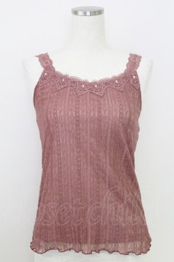 画像1: axes femme / レースキャミソール  ボルドー T-25-07-24-015-AX-TO-SA-ZT