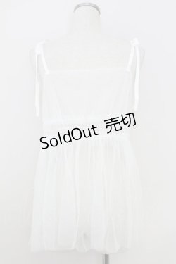 画像2: axes femme / 前後2wayチュールビスチェ  白 T-25-07-24-002-AX-TO-SA-ZI