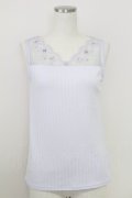axes femme / 繊細レースタンク  ラベンダー T-25-07-24-017-AX-TO-SA-ZI