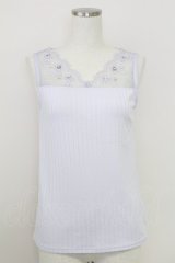 axes femme / 繊細レースタンク  ラベンダー T-25-07-24-017-AX-TO-SA-ZI
