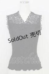 axes femme / レース切替タンク  黒 T-25-07-24-021-AX-TO-SA-ZI
